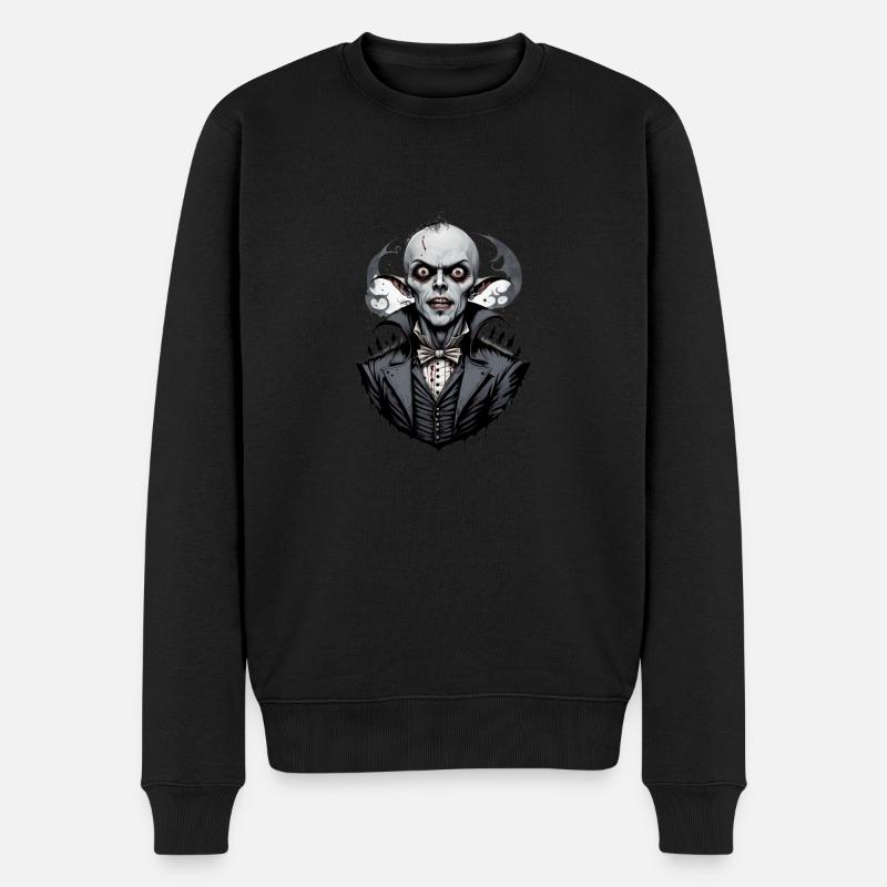 Ein lächelnder Vampir 4 - Männer Premium Bio Pullover - Schwarz
