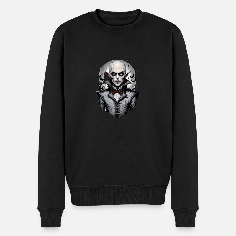 Ein lächelnder Vampir 5 - Männer Premium Bio Pullover - Schwarz