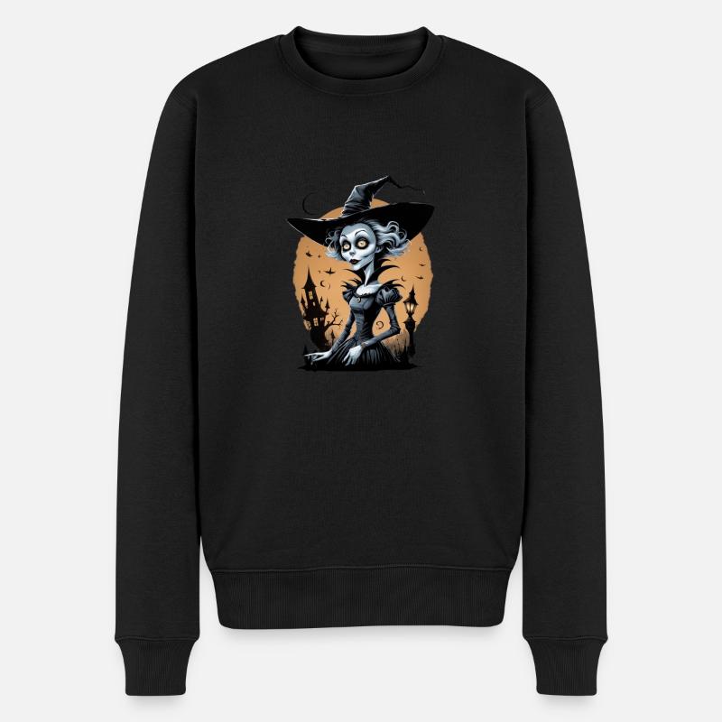 Klassische Hexe 5 - Männer Premium Bio Pullover - Schwarz