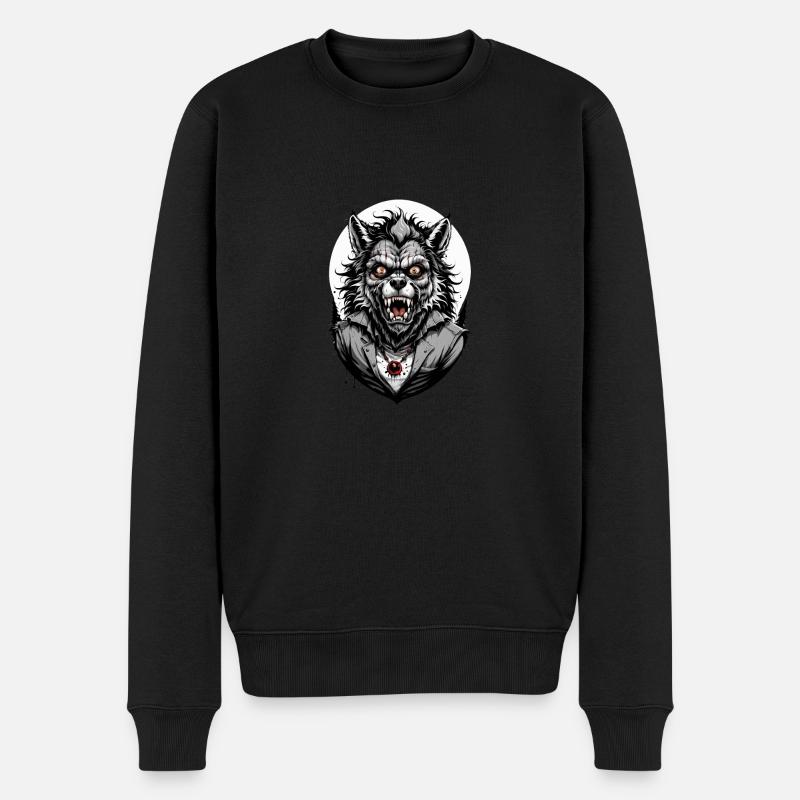 LOUP GAROU costume 11 - Pull Premium bio Homme - noir
