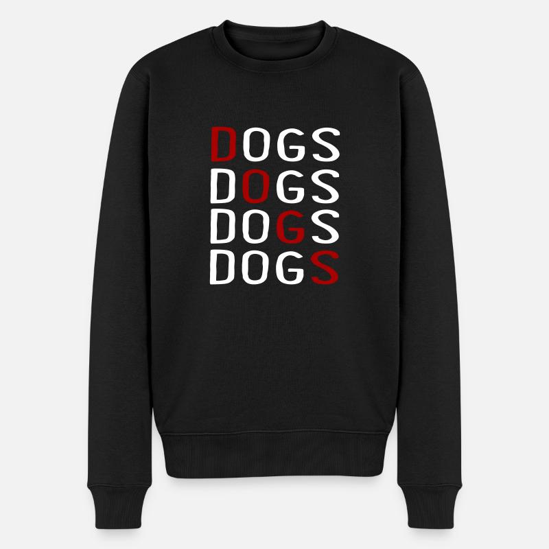 Hund - Männer Premium Bio Pullover - Schwarz