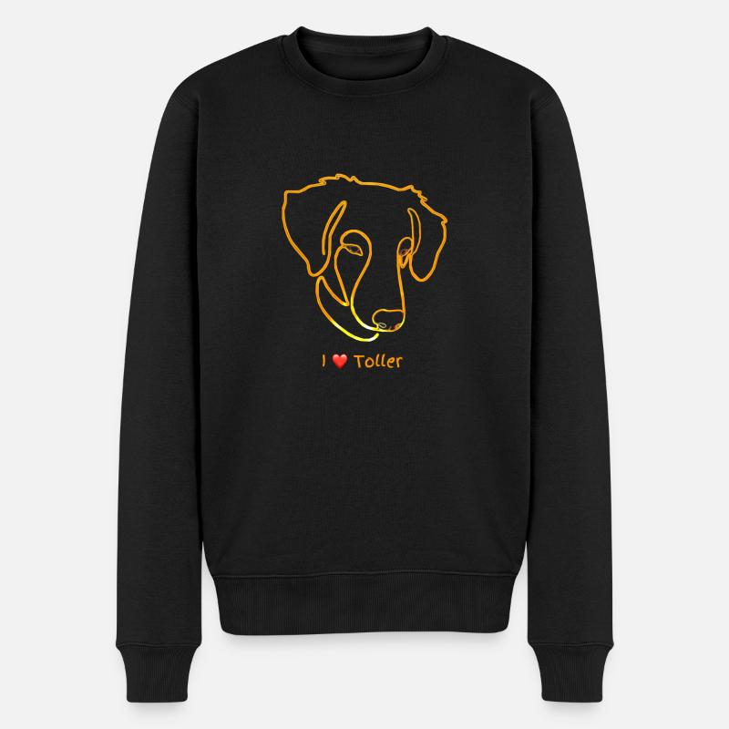 I Love Toller - Männer Premium Bio Pullover - Schwarz