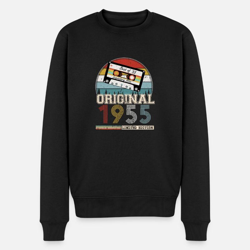 Vintage 1955 Cadeau Anniversaire 69 ans - Pull Premium bio Homme - noir