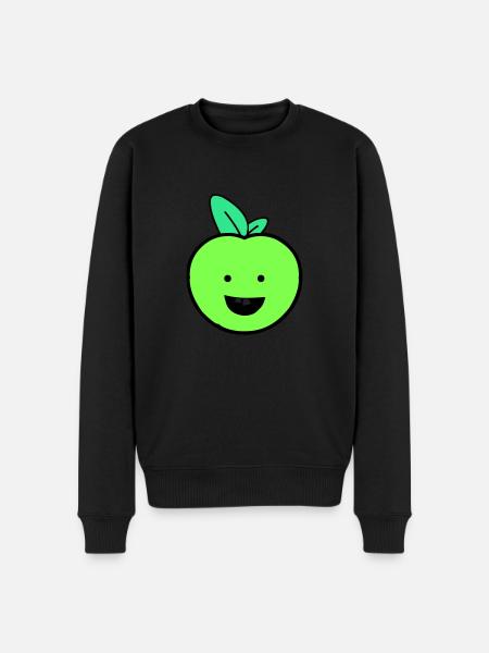 apple smile - Men's Premium Organic Jumper - black