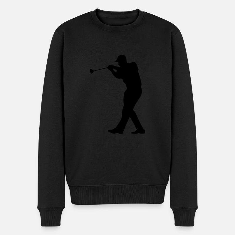 Silhouette Homme Golfeur - Pull Premium bio Homme - noir