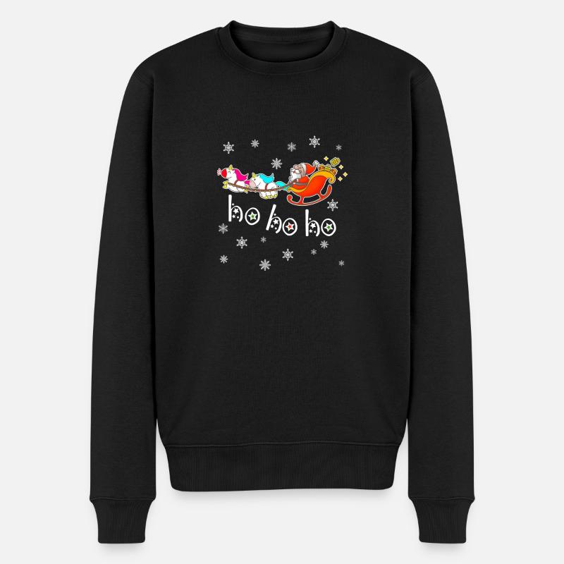 Licorne licorne de Noël - Pull Premium bio Homme - noir