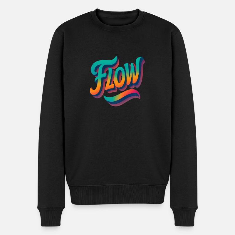 Lassen Sie es fließen - Männer Premium Bio Pullover - Schwarz