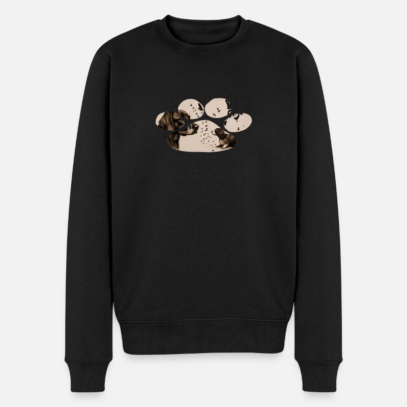 Le chien et le papillon - Pull Premium bio Homme - noir