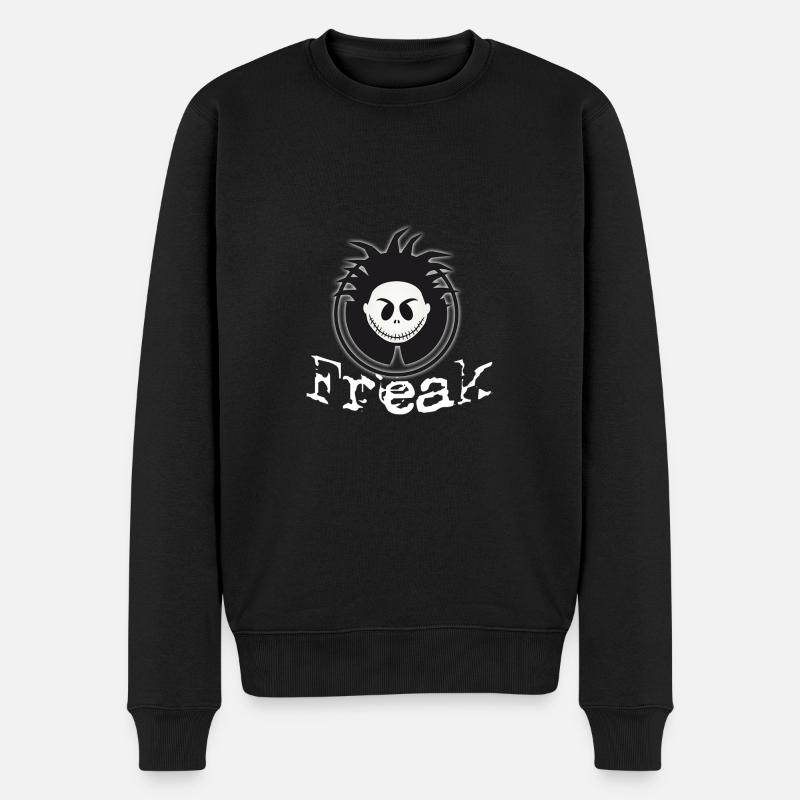 Freak Design Logo - Männer Premium Bio Pullover - Schwarz