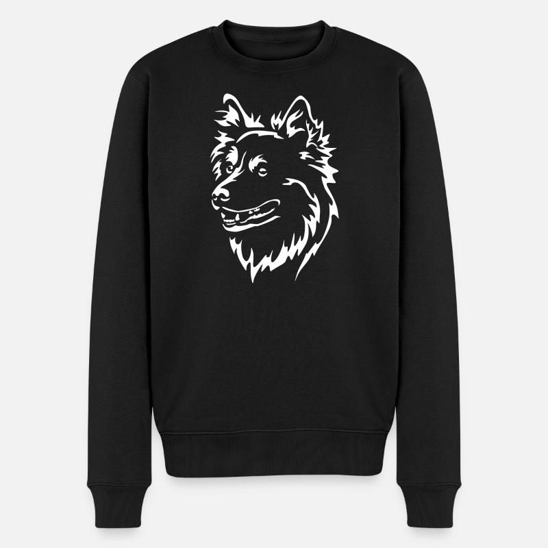 Islandspitz tête « Black Edition » - Pull Premium bio Homme - noir