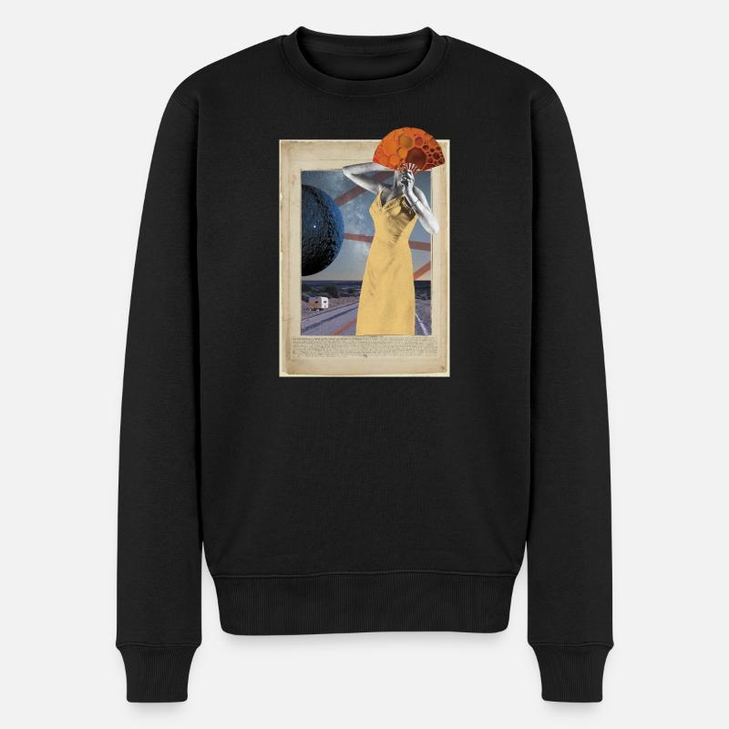 Voyageur Aventure Vanlife Route - Männer Premium Bio Pullover - Schwarz