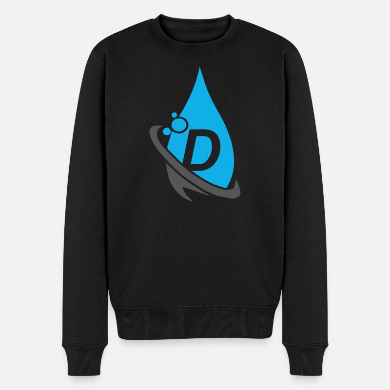 d-tropfen - Männer Premium Bio Pullover - Schwarz