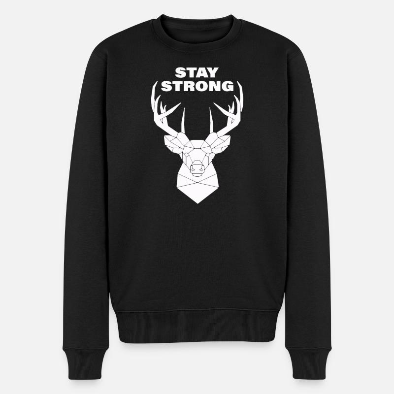 RESTEZ FORT - Pull Premium bio Homme - noir