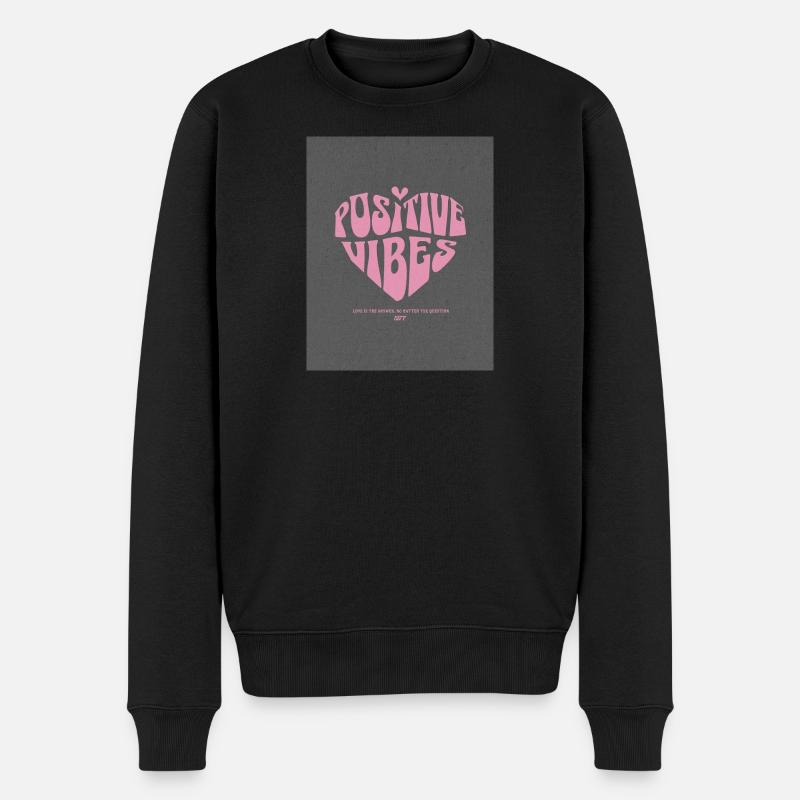 Cœur à ondes positives - Pull Premium bio Homme - noir