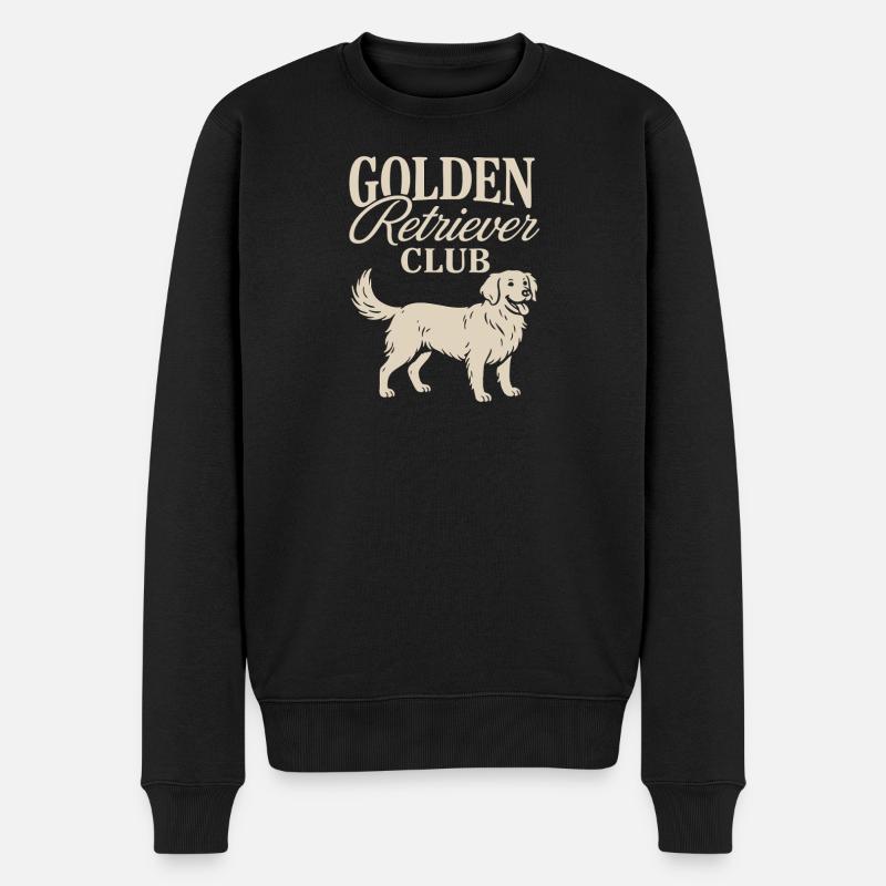 Golden Retriever Club - Männer Premium Bio Pullover - Schwarz