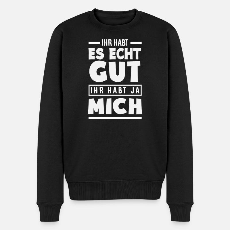 Tu l’as bien – tu m’as - Pull Premium bio Homme - noir
