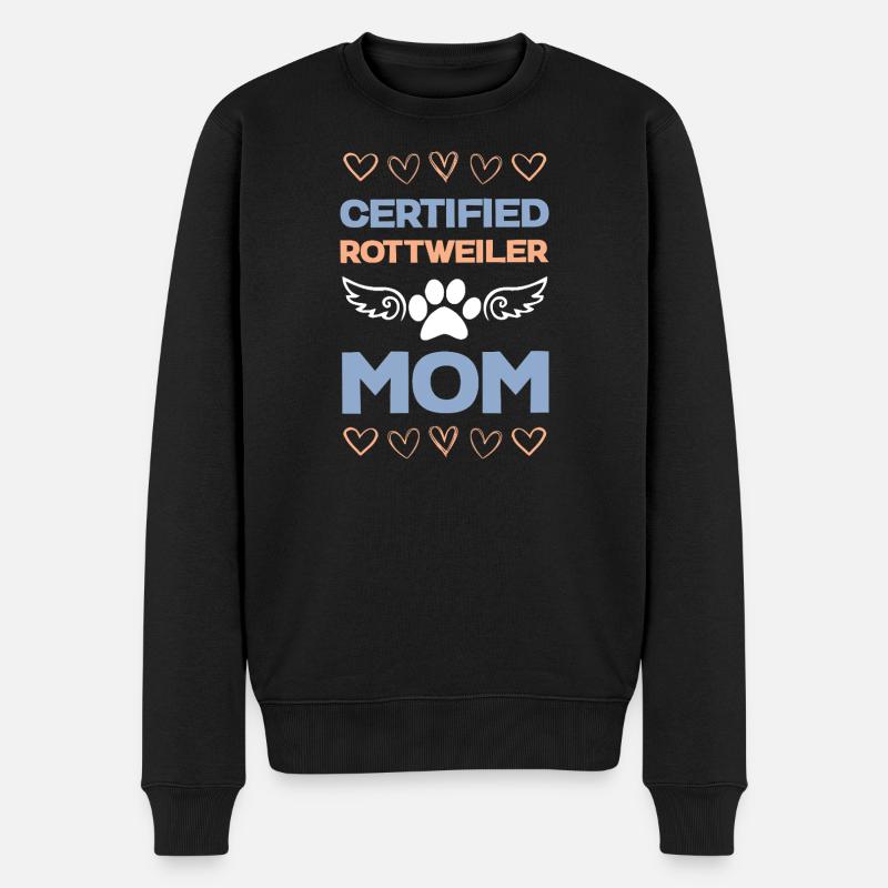 Rottweiler Mama Zertifiziert - Männer Premium Bio Pullover - Schwarz