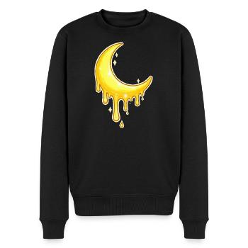Goldener Mond Tropfen - Männer Premium Bio Pullover - Schwarz - Vorne - Nico (187cm)