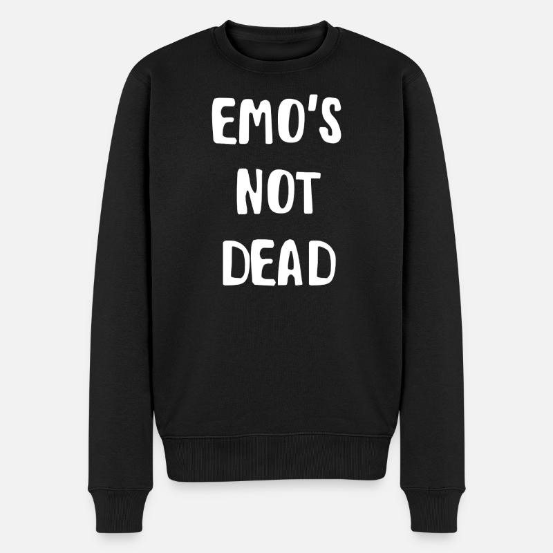 Emo nicht tot - Männer Premium Bio Pullover - Schwarz
