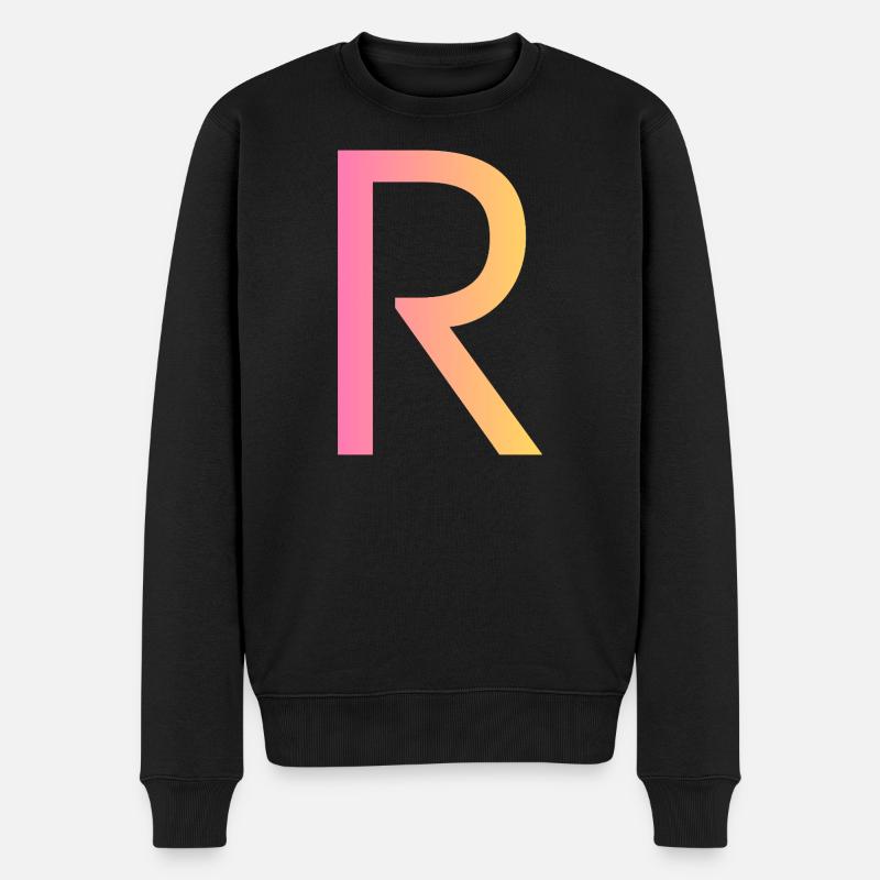 R - Männer Premium Bio Pullover - Schwarz