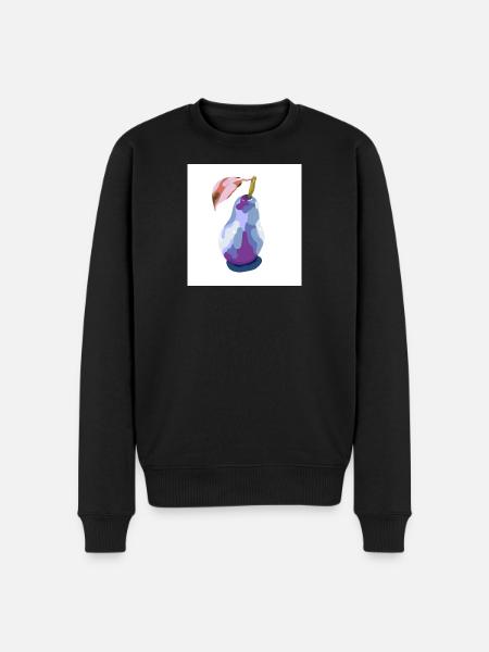 Pear in Pastels Abstract - Men's Premium Organic Jumper - black