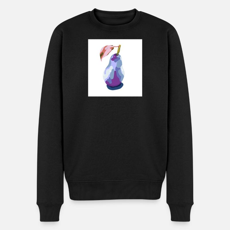 Poire en pastels abstrait - Pull Premium bio Homme - noir