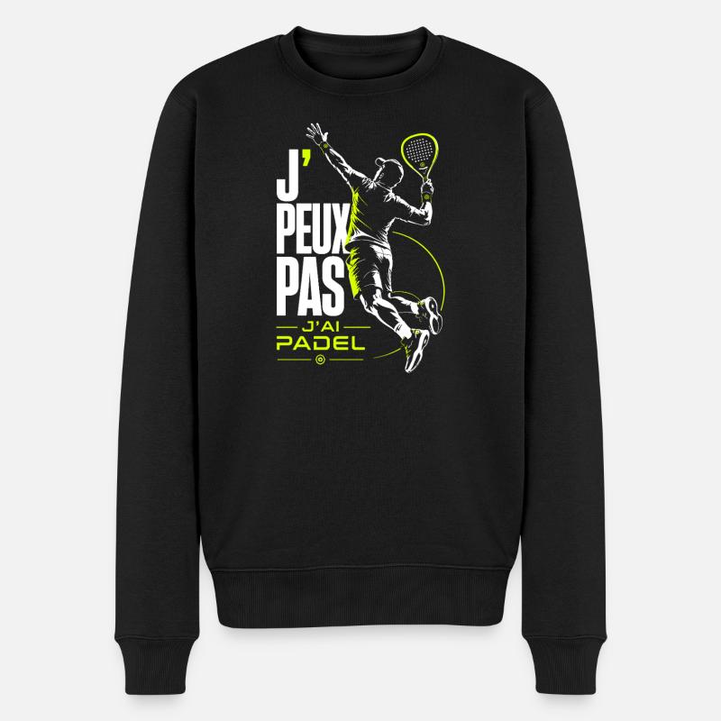 J’Peux Pas J’ai Padel Neon - Pull Premium bio Homme - noir