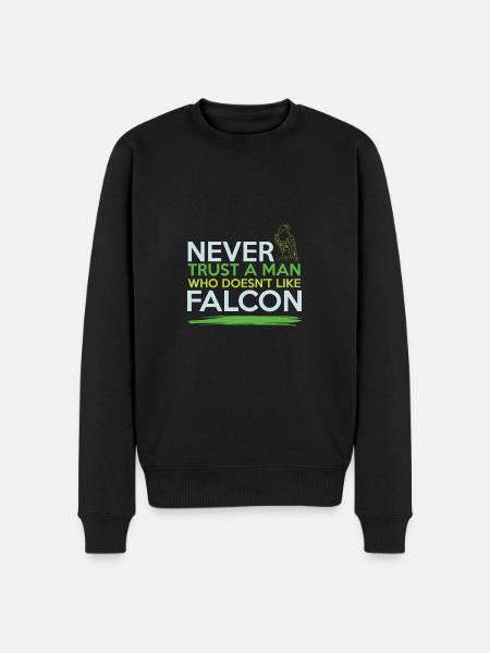 Falconry Cool Saying - Men's Premium Organic Jumper - black