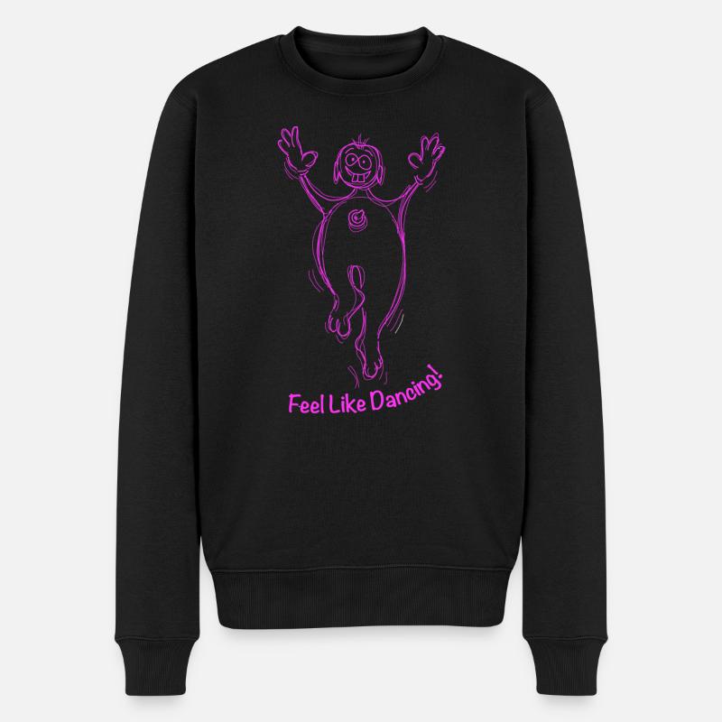 Feel like Dancing! Pink macht Spaß! - Männer Premium Bio Pullover - Schwarz