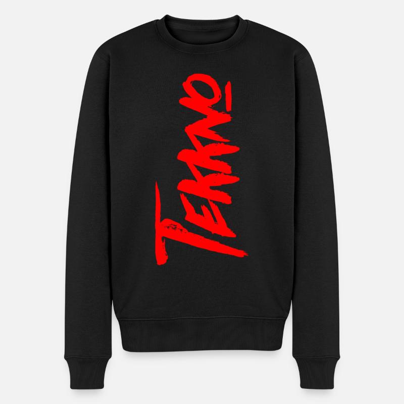 TEKKNO TECHNO HARD TEKK HARDTEKK TEKKE - Männer Premium Bio Pullover - Schwarz