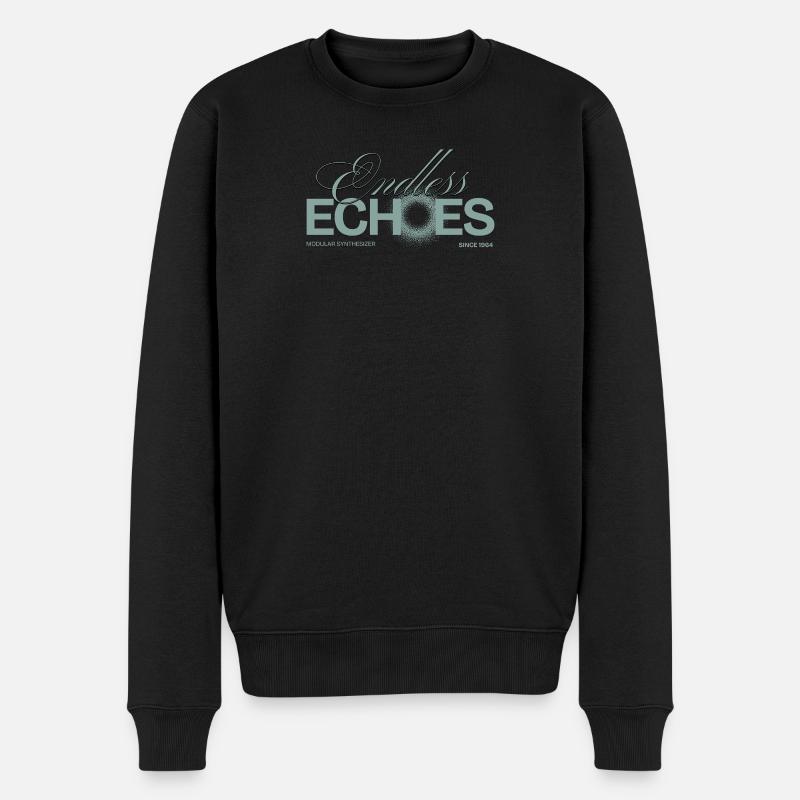 Synthesizer Modular Addicted Endless Echoes - Männer Premium Bio Pullover - Schwarz