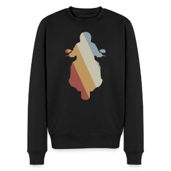 Motocycliste Retro Style Vintage - Pull Premium bio Homme - noir - Devant - Nico (187cm)