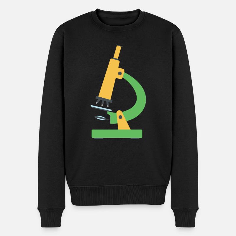 Mikroskop - Männer Premium Bio Pullover - Schwarz