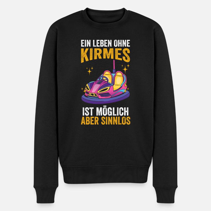 Schausteller Jarmarkt Kirmes Riesenrad - Männer Premium Bio Pullover - Schwarz