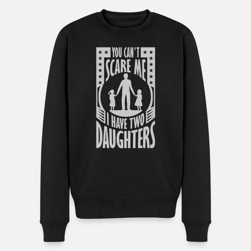 I have two daughters - Männer Premium Bio Pullover - Schwarz