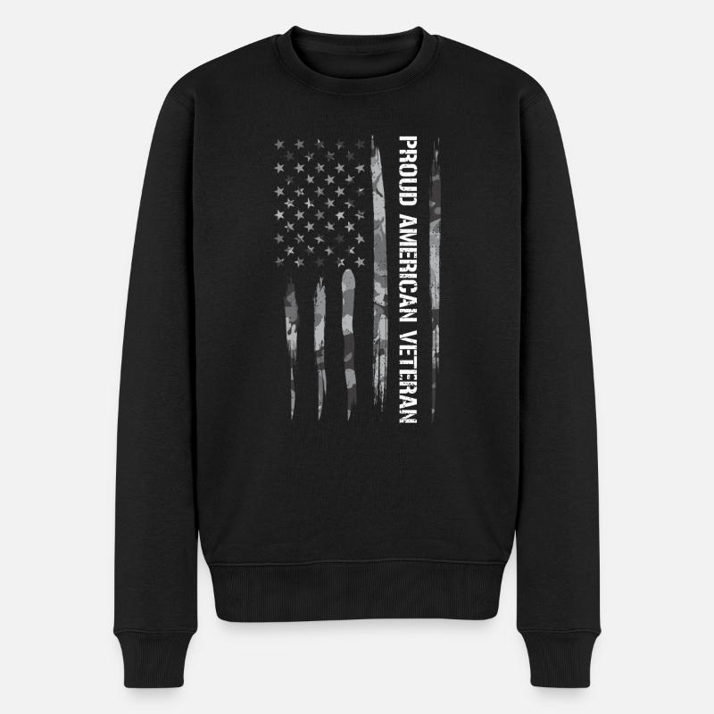 Fier vétéran américain - Pull Premium bio Homme - noir
