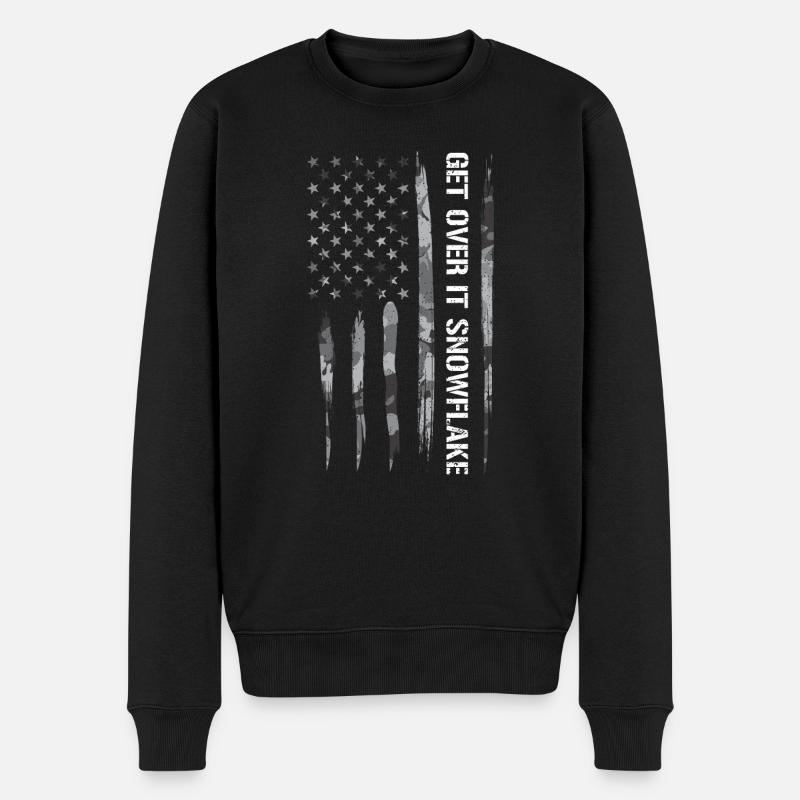 Get Over It Snowflake - Männer Premium Bio Pullover - Schwarz