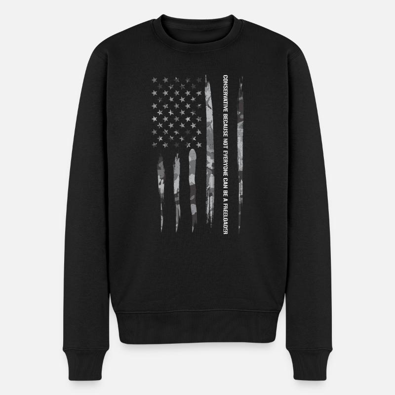 Conservative Because Not Everyon... - Männer Premium Bio Pullover - Schwarz