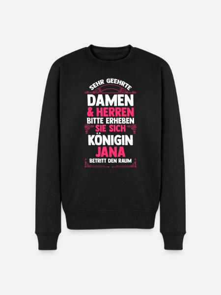 Jana - Männer Premium Bio Pullover - Schwarz