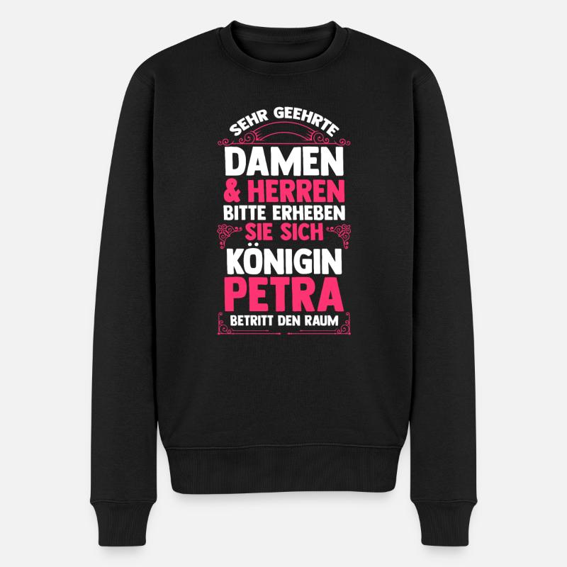 Name Petra - Männer Premium Bio Pullover - Schwarz