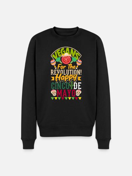 Vegan happy Cinco de Mayo! - Men's Premium Organic Jumper - black