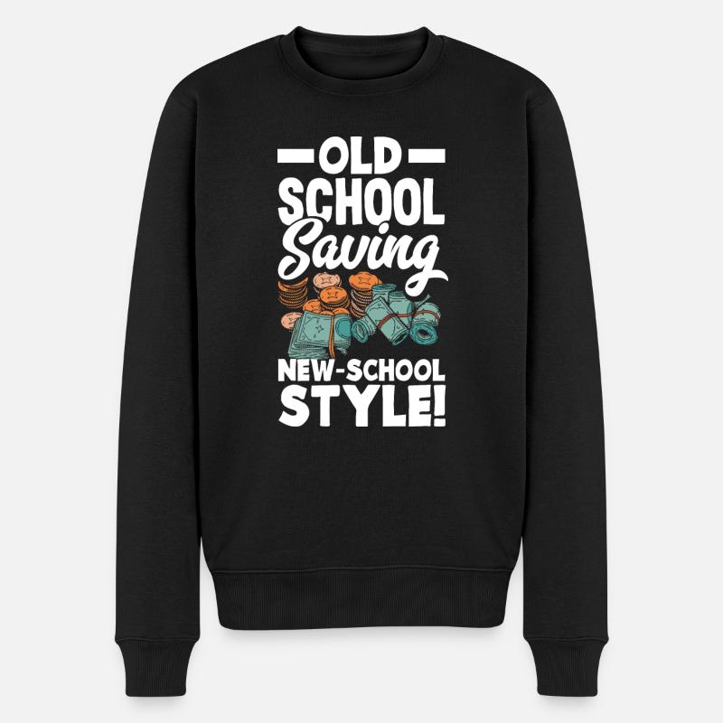 Old-School Saving New-School Style - Pull Premium bio Homme - noir