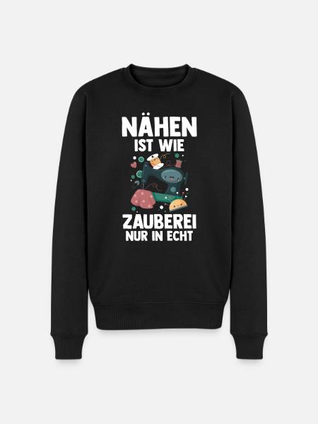 Näher Schneiderin - Männer Premium Bio Pullover - Schwarz