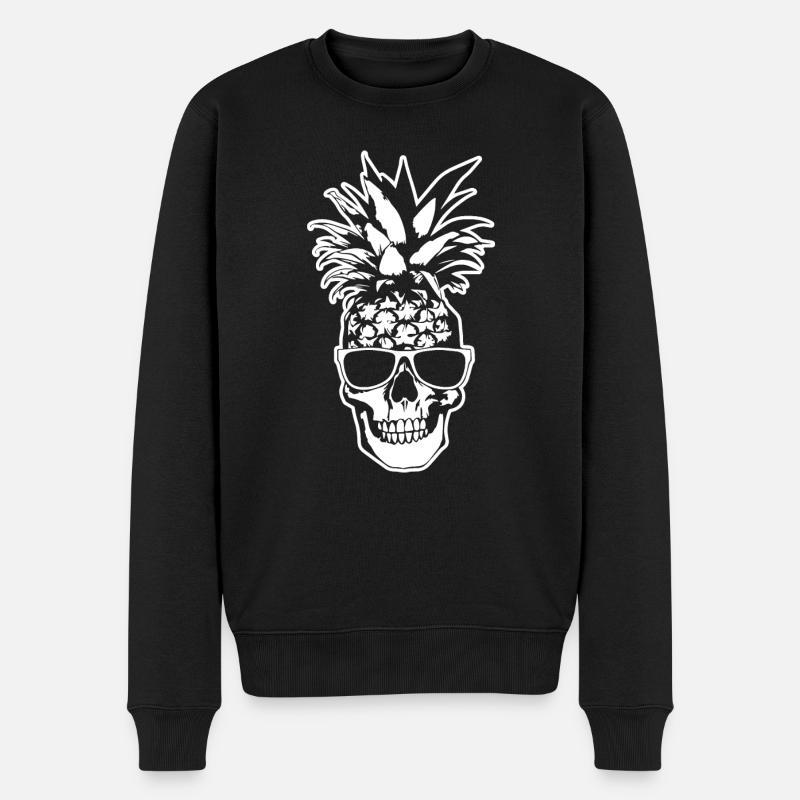 Ananas - Männer Premium Bio Pullover - Schwarz