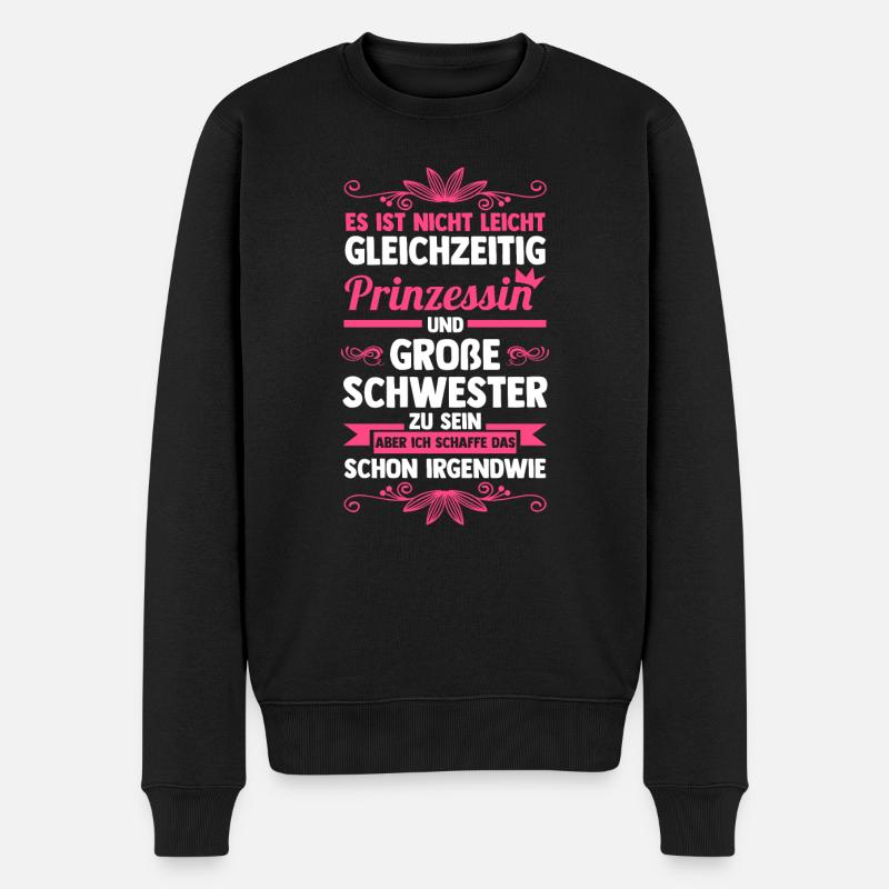 Geschwister Schwestern Schwester - Männer Premium Bio Pullover - Schwarz