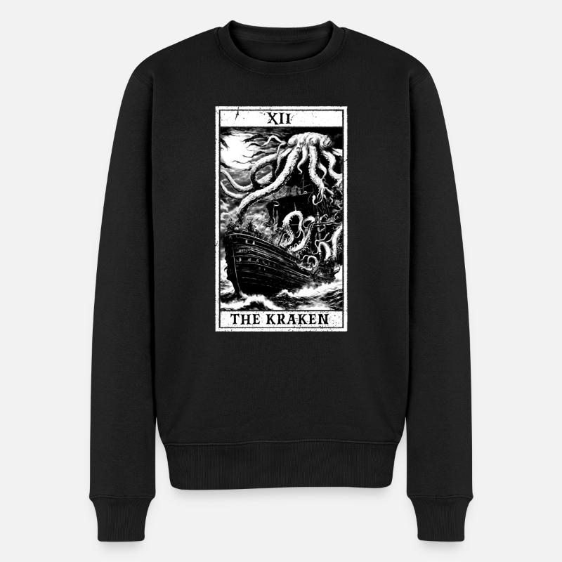 Tarot Kraken - Pull Premium bio Homme - noir
