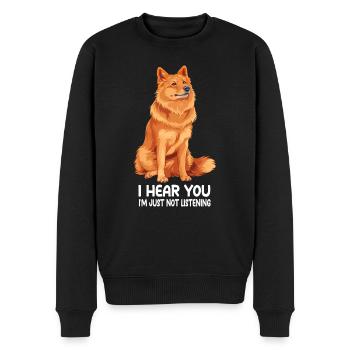 Finnish Spitz - Männer Premium Bio Pullover - Schwarz - Vorne - Nico (187cm)