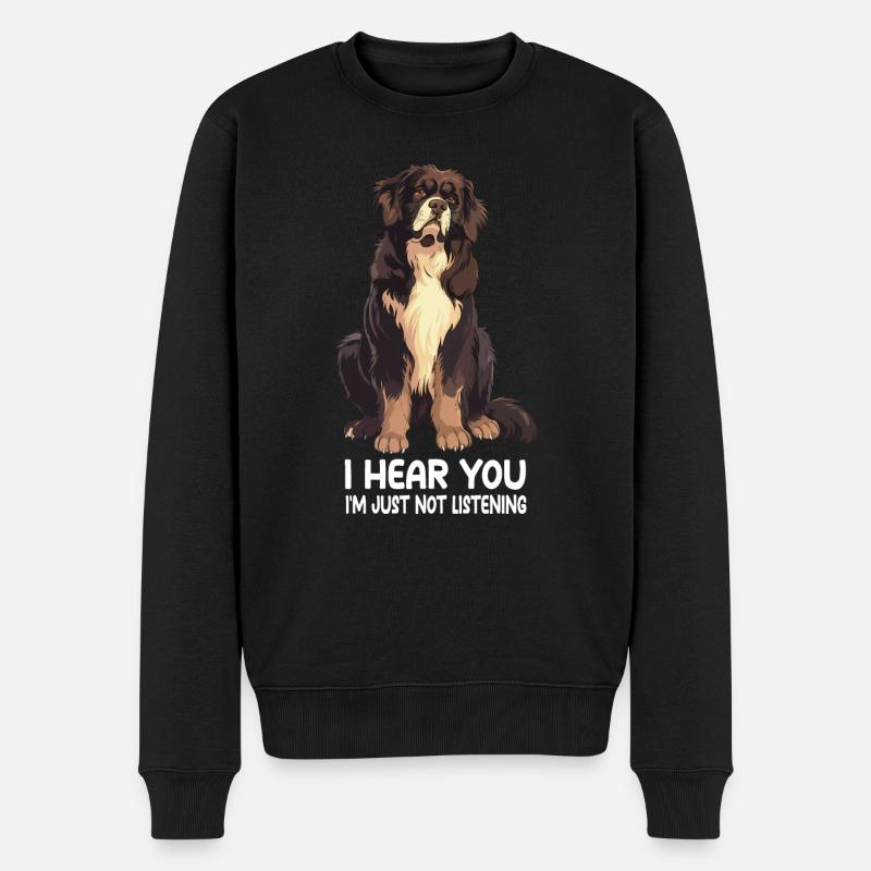 Newfoundland - Männer Premium Bio Pullover - Schwarz