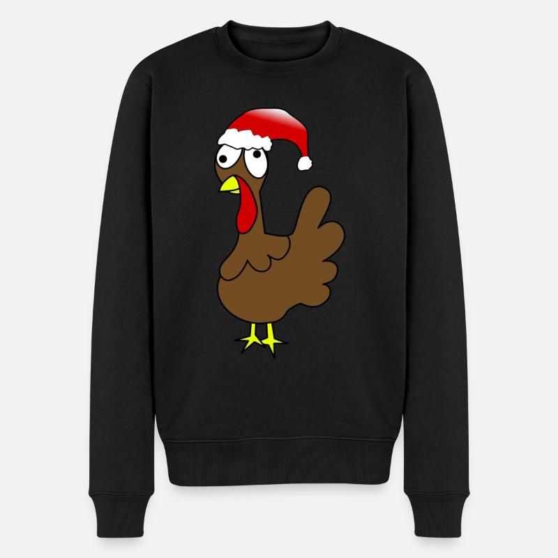 Dinde de Noël en Turquie - Pull Premium bio Homme - noir