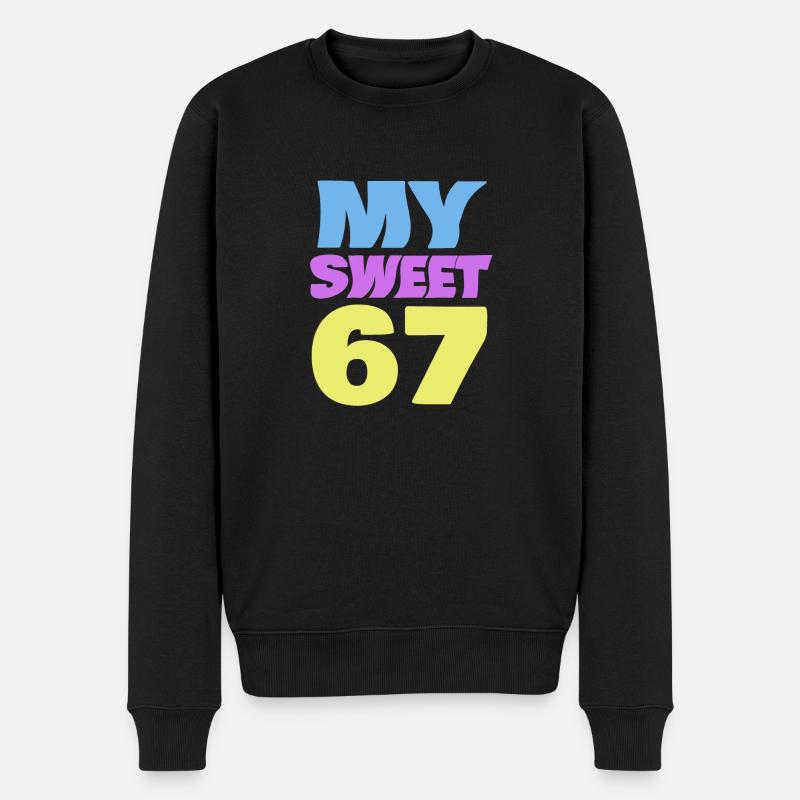 67 - Männer Premium Bio Pullover - Schwarz